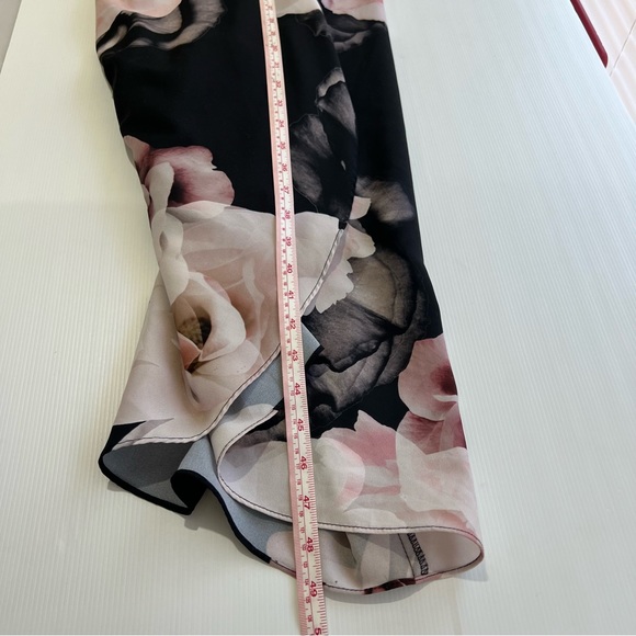 City Chic Cold Shoulder Dress Black Austin Floral Rose Draped Plus Size M 18 - Picture 15 of 15